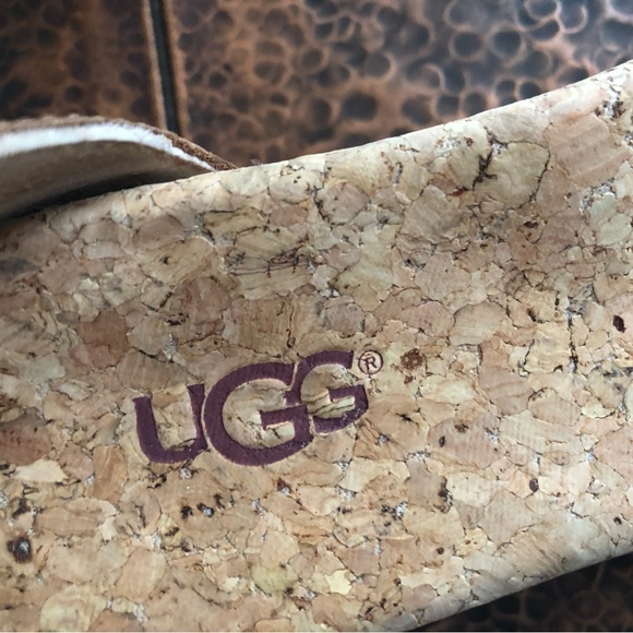 UGG LEATHER SANDALS SIZE 6 CHESTNUT - Picture 4 of 12